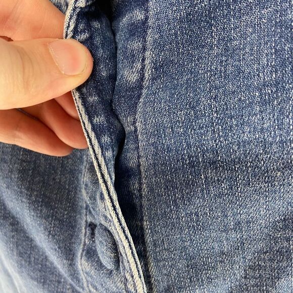 Madewell Medium Wash Full Button Denim Mini Skirt womens 2 - Picture 6 of 6